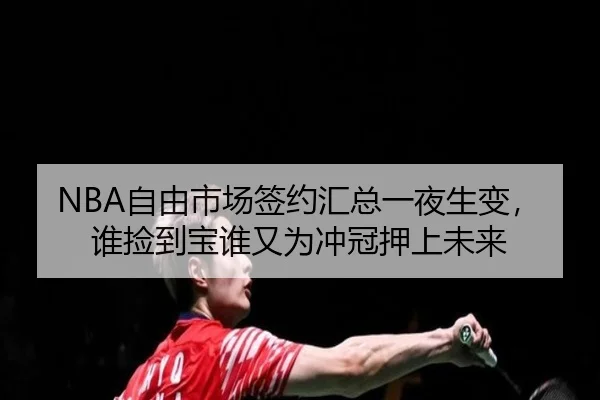 NBA自由市场签约汇总一夜生变，谁捡到宝谁又为冲冠押上未来